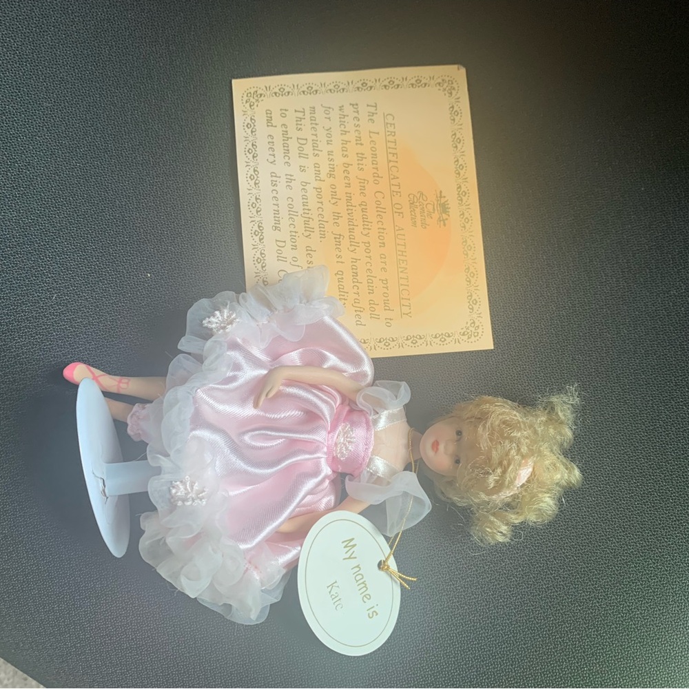 Leonardo Collection Pink and White Doll with Certificate